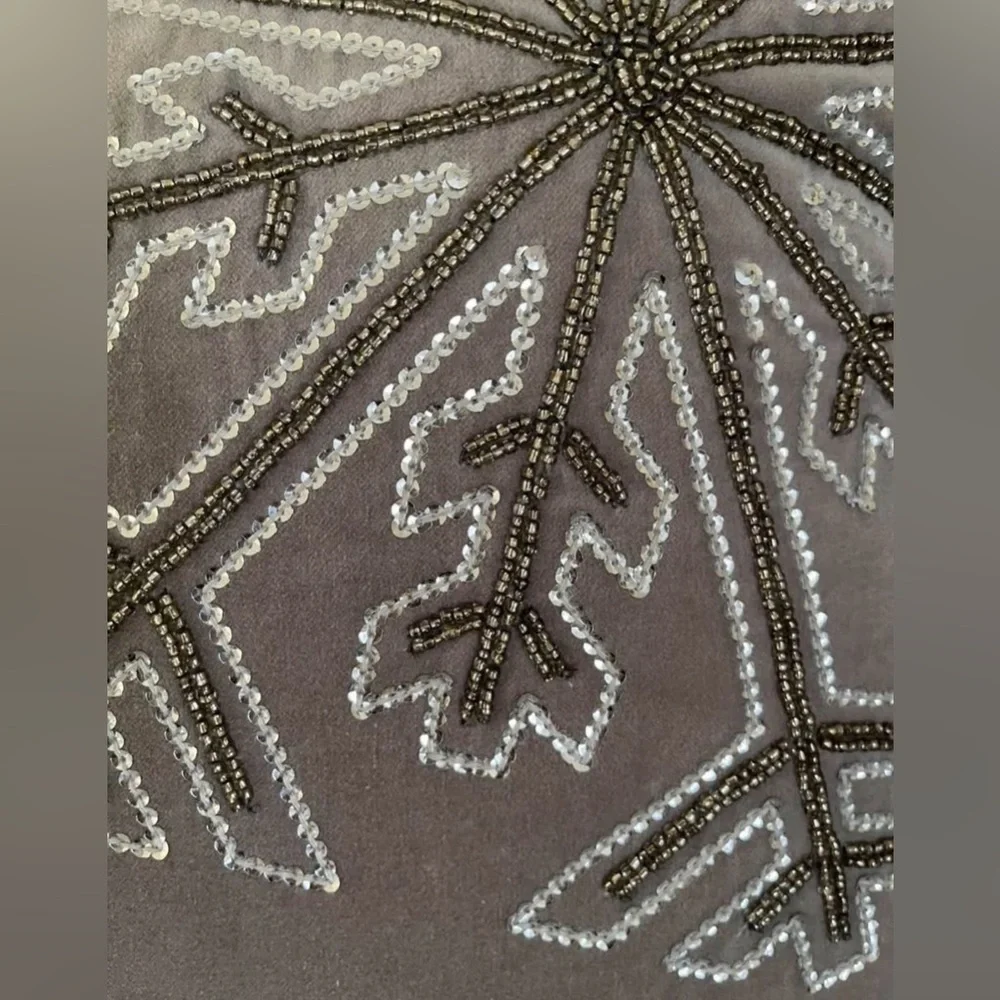 2 Beaded snowflake pillows